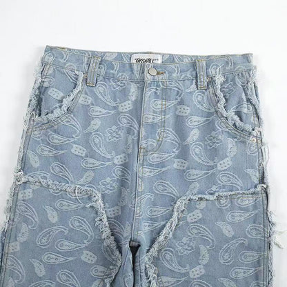 גינס כחול הדפס בנדנה