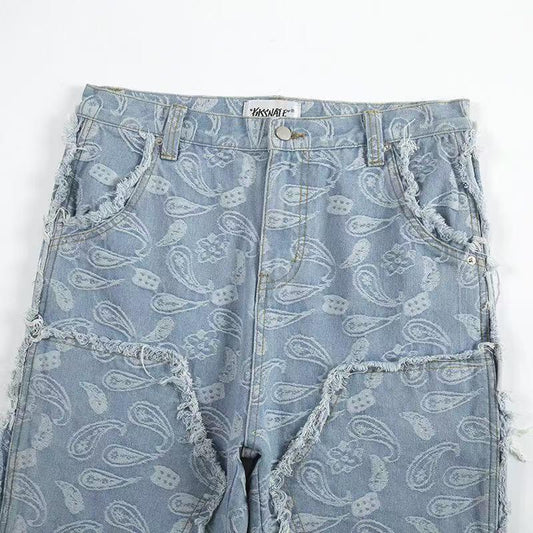 גינס כחול הדפס בנדנה