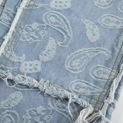 גינס כחול הדפס בנדנה